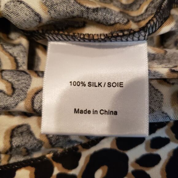 Tory Burch Cheetah Print Bodycon Dress Animal Party Date Event Black Tan - XS - Picture 9 of 9